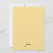 Invitation Jaune orange beau coucher de soleil mariage (Dos)