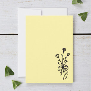 Invitation Jaune Pâle Minimaliste Élégant