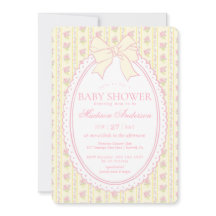 Jaune Pâle Vintage Élégante Baby Shower Florale