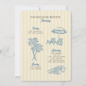 Invitation Jaune Palm Spring Pastel Plage Enterrement de Vie  (Dos)