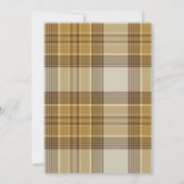 Invitation Jaune Plaid Stripes Chic Mariage (Dos)