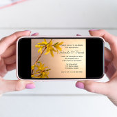 Invitation Jaune Printemps Forsythia Fleurs d'engagement