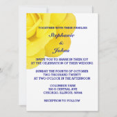 Invitation Jaune Rose Marine Bleu Blanc mignon Mariage à la l (Devant)