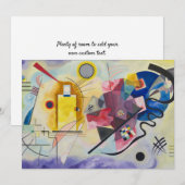 Invitation Jaune, Rouge, Bleu de Wassily Kandinsky (Devant / Derrière)