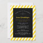 Invitation Jaune Ruban Graduate Photo Party (Dos)