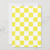 Invitation Jaune souriant à visage heureux Anniversaire de en (Dos)