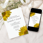 Invitation Jaune Sunflower