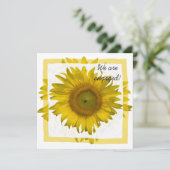 Invitation Jaune Sunflower (Debout devant)