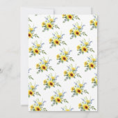 Invitation Jaune Sunflower Bridal Lingerie Douche (Dos)