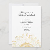 Invitation Jaune Tournesol Graphique Fête des Mères Brunch (Devant)