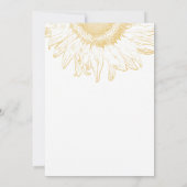 Invitation Jaune Tournesol Graphique Fête des Mères Brunch (Dos)