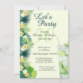 Invitation Jaune Tropical Cocktail 50e Anniversaire (Devant)