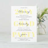 Invitation Jaune Typographie Moderne Online Graduation Party (Debout devant)