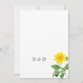 Invitation Jaune vert Fleur sauvage coloré (Dos)