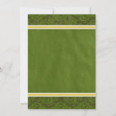 Invitation Jaune Vert Pays Dentelle Nuptiale Douche Invitatio (Dos)