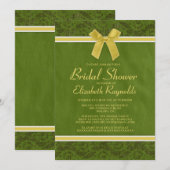 Invitation Jaune Vert Pays Dentelle Nuptiale Douche Invitatio (Devant / Derrière)