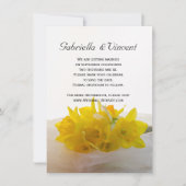 Invitation Jaunes jonquilles sur mariage blanc Enregistrer la (Devant)