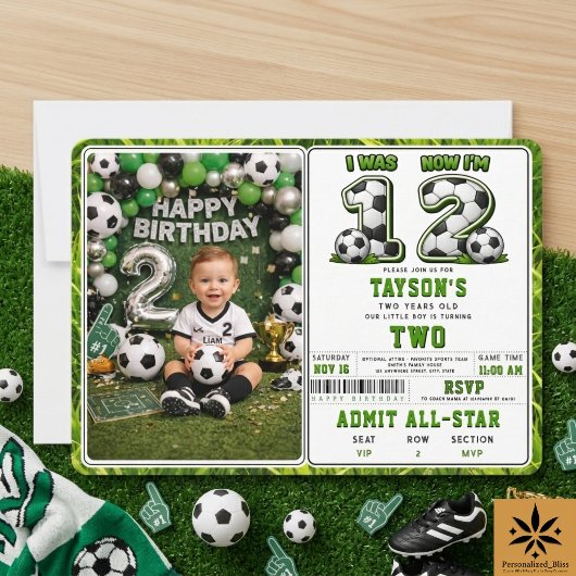 Invitation J'avais 1 ans maintenant j'en ai 2 Football – 2ème