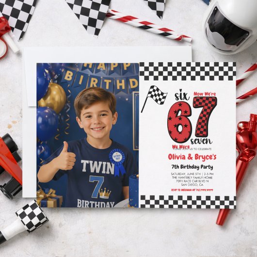 Invitation J'avais 6 ans, maintenant j'ai 7 ans – Anniversair