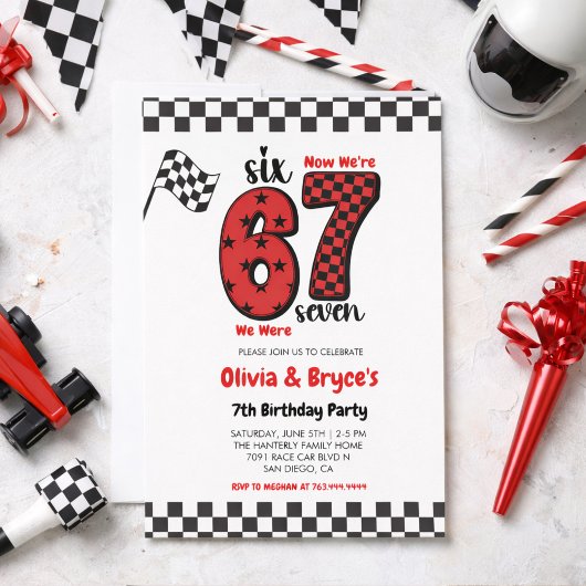 Invitation J'avais 6 ans, maintenant j'ai 7 ans – Anniversair