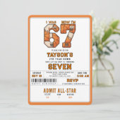 Invitation J'avais 6 ans, maintenant j'ai 7 ans – Basket 7e a (Debout devant)
