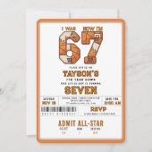 Invitation J'avais 6 ans, maintenant j'ai 7 ans – Basket 7e a (Devant)