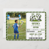 Invitation J'avais 6 ans, maintenant j'ai 7 ans Football Anni (Devant)