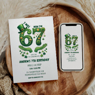 Invitation J'avais 6 ans, maintenant j'ai 7 ans, garçon, anni