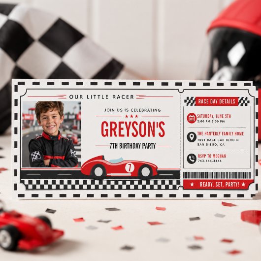 Invitation J'avais 6 ans maintenant j'ai 7 ans garçon de voit
