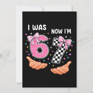 Invitation J'avais 6 ans maintenant j'ai 7 ans jolis chiffres