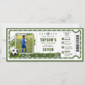 Invitation J'avais 6 ans, maintenant j'ai 7 ans Soccer Americ (Devant)