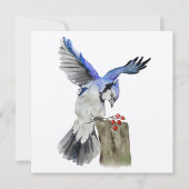 Invitation Jay bleu d'oiseau de la forêt (Devant)