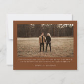 Invitation JAYLA Boho Terracotta Brûlé Merci orange (Dos)