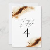 Invitation JAYLA | Boho Terracotta Burnt Orange Numéro de tab (Devant)