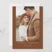 Invitation JAYLA Boho Terracotta Mariage de rouille orange br (Dos)