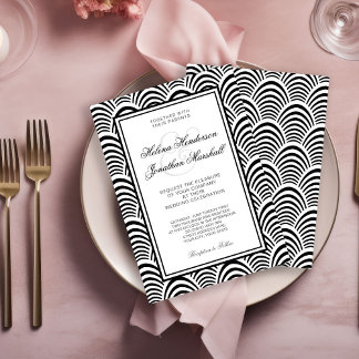 Invitation Jazz Age Années folles Années Art Déco Mariage
