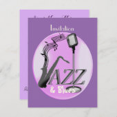 Invitation Jazz Et Blues Fête À Thème (Devant / Derrière)