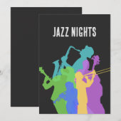 Invitation Jazz joueurs, jazz night festival, jam, concert (Devant / Derrière)