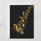 Invitation Jazz musique trompette anniversaire (Dos)