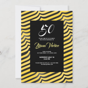Invitation Jazzy mignonne Bumblebee rayé noir et jaune