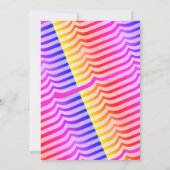 Invitation Jazzy Trippy Psychedelic Tropical Stripey Motif (Dos)