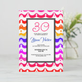 Invitation Jazzy Tropical Psychedelic Wavy (Debout devant)