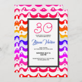 Invitation Jazzy Tropical Psychedelic Wavy (Devant / Derrière)