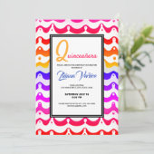 Invitation Jazzy Tropical Psychedelic Wavy (Debout devant)