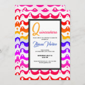 Invitation Jazzy Tropical Psychedelic Wavy (Devant / Derrière)