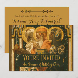 Invitation JC Leyendecker Trois Sages Vintage Noël