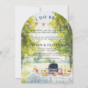 Invitation Je célèbre l'engagement au BBQ
