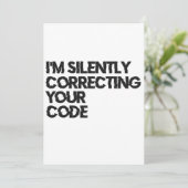 Invitation Je corrige silencieusement votre code Drôle de pro (Debout devant)