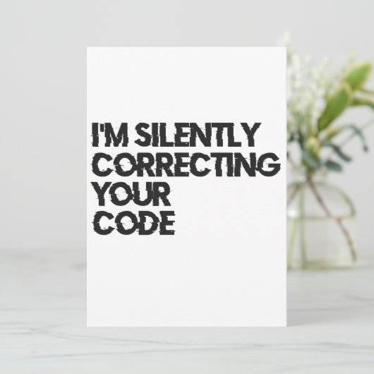 Invitation Je corrige silencieusement votre code Drôle Progra (Debout devant)