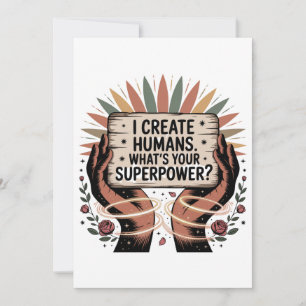 Invitation Je crée des humains. Quelle est votre superpuissan